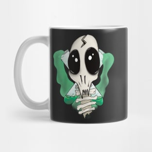 Weird Science Lab Alien Skull and Cross Test Tubes Mug